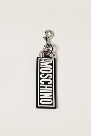 Moschino Portachiavi in pelle con logo