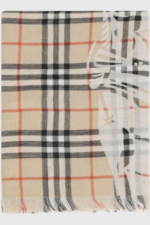 Burberry Sciarpa Vintage Check in lana con logo jacquard
