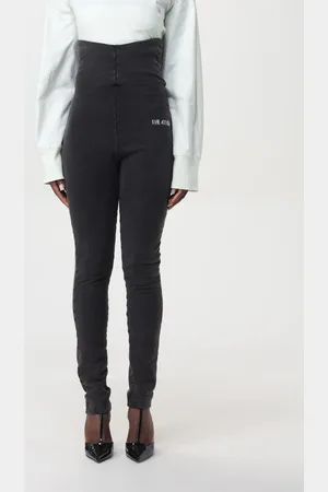 The Attico Leggings di cotone con vita extra alta