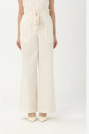 LIVIANA CONTI Pantalone in misto cotone a righe