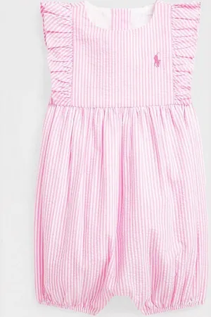 Ralph Lauren Pagliaccetto in cotone a righe con logo