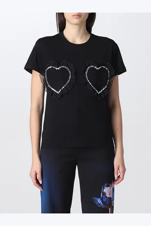 VIVETTA T-shirt con maxi cuori di strass