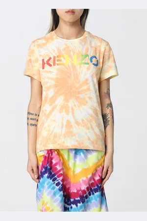 Kenzo T-shirt in cotone tie dye con logo