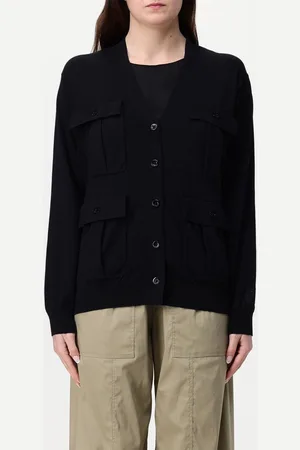SEMICOUTURE Cardigan in cotone con tasche