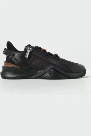 Fendi Sneakers Flow in pelle e tessuto con monogram FF jacquard