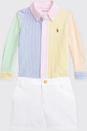 Ralph Lauren Tuta in cotone a righe multicolor