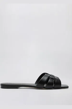 Saint Laurent Sandalo flat Tribute in pelle