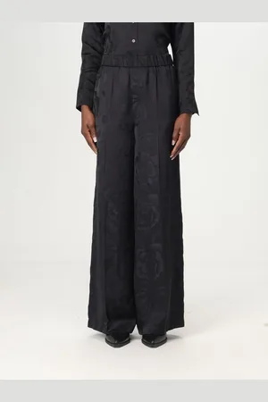 Kenzo Pantalone in seta con stampa floreale