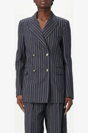 Ermanno Firenze Blazer doppiopetto in misto cotone
