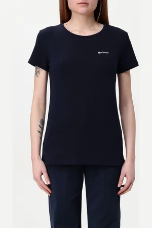 Barbour T-shirt in cotone con mini logo