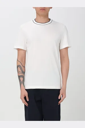 Lacoste T-shirt in cotone con girocollo a righe