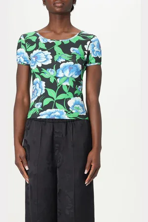 Kenzo Top stampato Peonies in cotone stretch