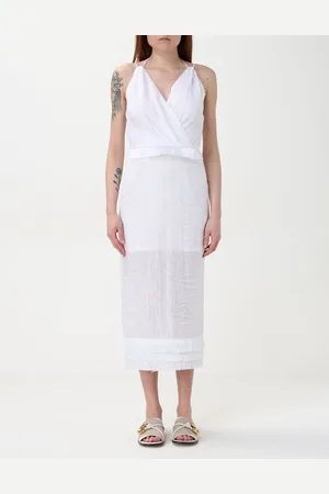 SIMONA CORSELLINI Abito midi in misto cotone