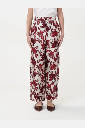 Max Mara Pantaloni in seta stampata