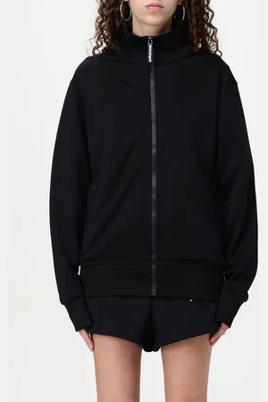Palm Angels Felpa in cotone con zip con logo