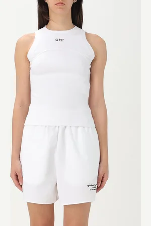 OFF-WHITE Top basic in cotone stretch