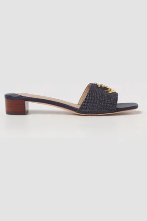Ralph Lauren Mules in canvas e pelle