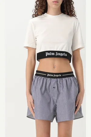 Palm Angels T-shirt crop con logo