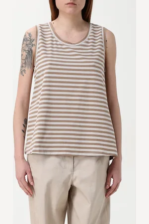Max Mara Canotta in cotone stretch a righe