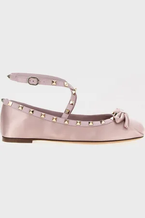 VALENTINO GARAVANI Ballerina Rockstud in raso