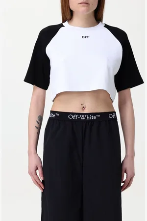 OFF-WHITE T-shirt cropped in cotone