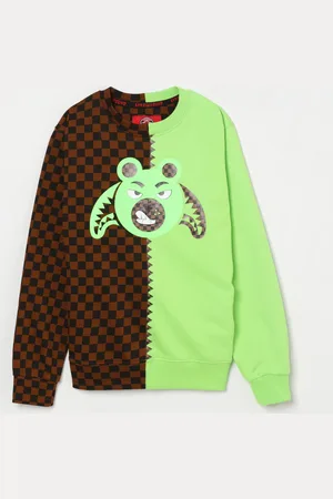 Sprayground Felpa a girocollo stampata Money Bear Split