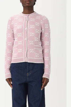 Gucci Cardigan a girocollo in maglia di lana jacquard GG