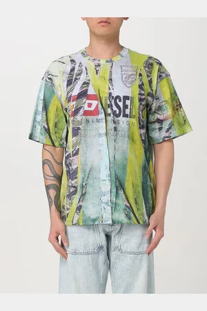 Diesel T-shirt in cotone stampato con maxi logo