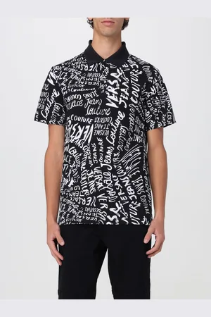 VERSACE Polo in cotone con stampa logo