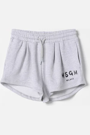 Msgm Pantaloncino sportivo in cotone con logo