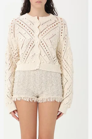 Twin-Set Cardigan cropped in maglia di misto cotone