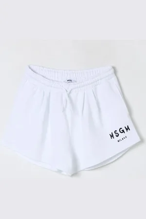 Msgm Pantaloncino sportivo in cotone con logo
