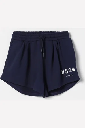 Msgm Pantaloncino sportivo in cotone con logo
