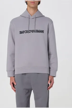 Emporio Armani Felpa con cappuccio in cotone stretch
