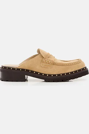 Golden Goose Sabot Jerry Rock in camoscio con mini borchie martellate