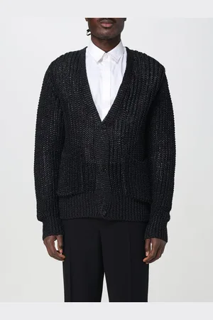 LARDINI Cardigan a v in misto lino e cotone
