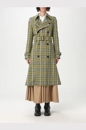 Burberry Trench doppiopetto in misto lino check
