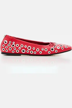 Golden Goose Ballerina Amy in pelle xon occhielli metallici