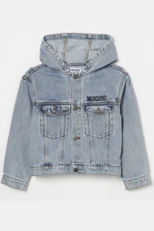 Moschino Giacca con cappuccio di jeans Teddy Bear