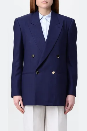 LARDINI Blazer doppiopetto in lana e seta