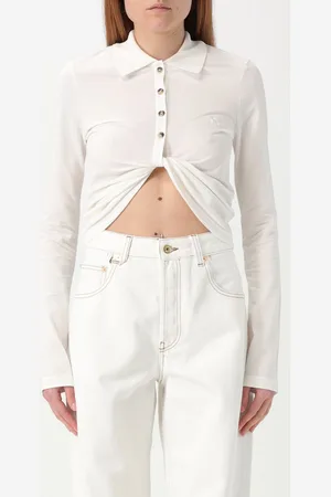 Courrèges Polo drappeggiato CourrÈges in cotone
