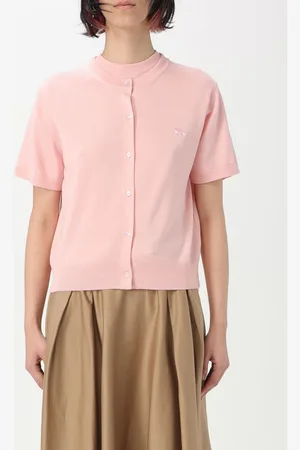 Maison Kitsuné Cardigan a girocollo con mini logo