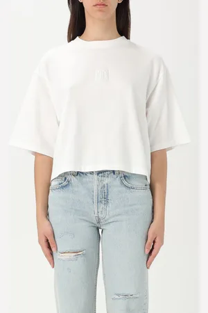 ANINE BING T-shirt crop con logo