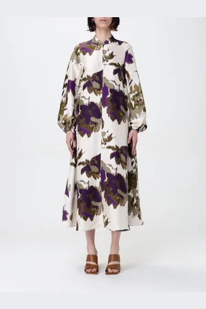 Max Mara Abito chemisier in seta con stampa floreale