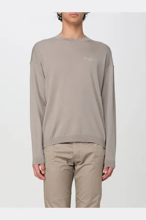 Emporio Armani Maglia con logo in lana vergine rasata