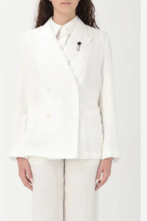 LARDINI Blazer doppiopetto in lino