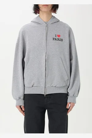 Balenciaga Felpa con cappuccio in cotone con stampa logo