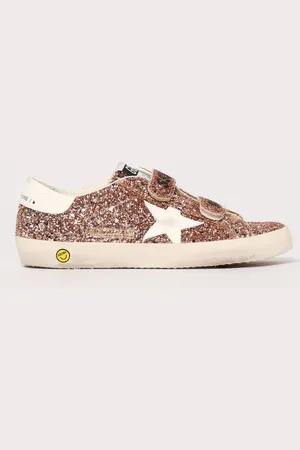 Golden Goose Sneakers Old School in pelle glitter effetto used