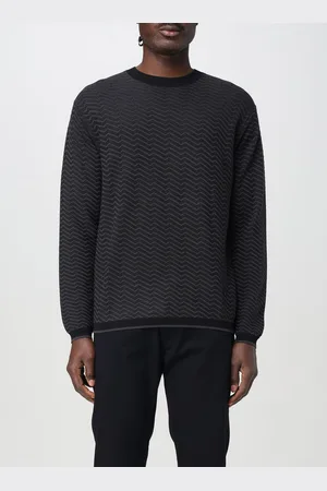 Emporio Armani Maglia a girocollo con lavorazione zig zag