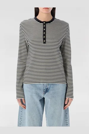 ANINE BING Polo in misto cotone a righe
